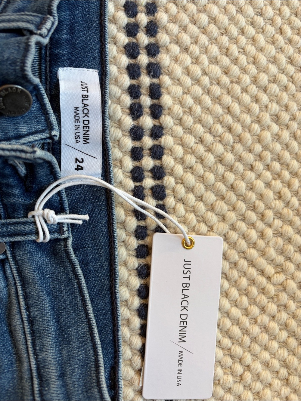 Just black denim palazzo jeans size 24 - Picture 2 of 3